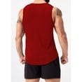 thumbnail image 2 of Y.F.H sunbest Men's Red Gym Tank Top Workout Muscle Sleeveless Shirts for Fitness Training Dry Fit Lightweight,M, 2 of 5