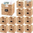 thumbnail image 3 of Wicker Storage Basket Bulk x x  Handwoven Water Hyacinth  Bin with Handles Woven Laundry for Organizer Shelves  Color, 3 of 6
