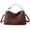 Coffee, variant on Leather Suede Shoulder Bag for Women, Retro Suede Handbag Crossbody Bag, faux suede Hobo tote bag Satchels Bag