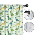 thumbnail image 4 of Blackout Kids Curtains,LightGreen Cartoon Dinosaurs Clouds Pattern Childrens Insulated Curtains Set Of 2,Bedroom Essentials,Toddler Room Decor 42"x54", 4 of 5