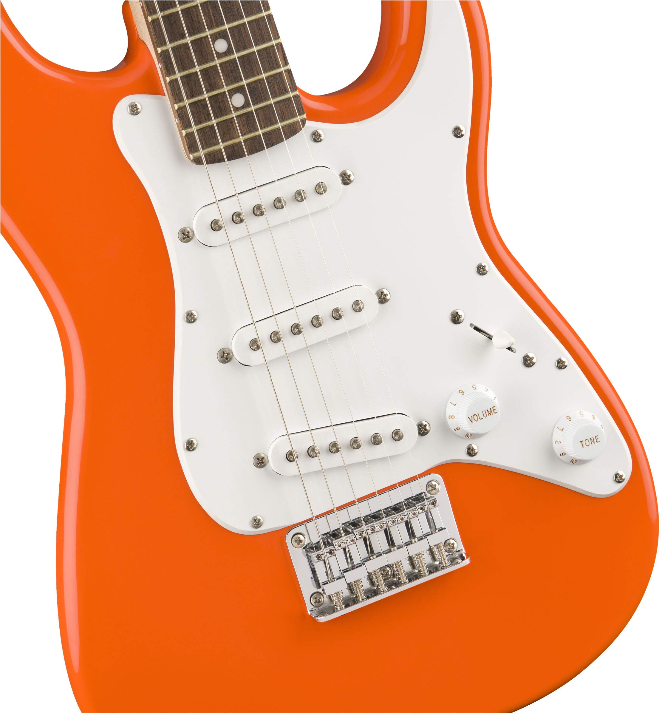 Fender Squier Mini Strat Electric Guitar - Competition Orange w/ Tuner