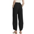 thumbnail image 4 of MINTREUS Womens Baggy Wide Leg Harem Pants Casual Elastic Waisted Palazzo Pants with Pockets, 4 of 7
