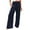 Navy #815, variant on Bovemsi Casual Pants for Women Summer High Waisted Cotton Linen Palazzo Wide Leg Long Pant Trousers With Pocket Beach Trousers