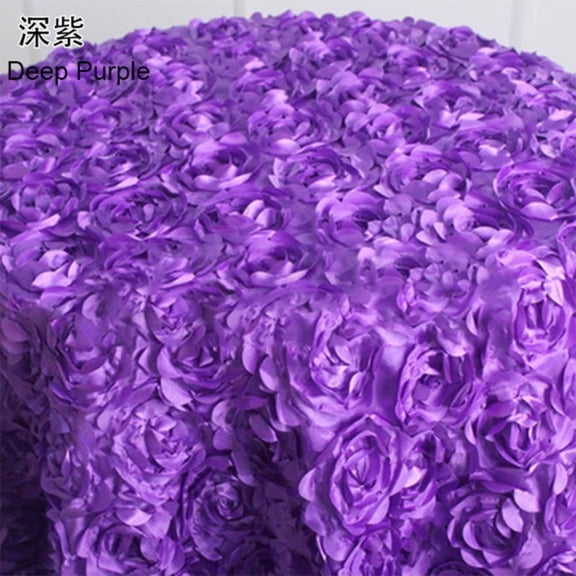 QUTETN Wedding table cloth embroider rosette flower 3D table cover hotel banquet party round/rectangle tables decoration Christmas gift