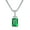 Green, variant on Light Blue Men's Stainless Steel Cross Pendant Necklace with 17.5ct CZ Diamond & Emerald Birthstone - 24" Chain, Jewelry Gift for Him