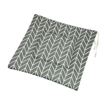 Kdkad Outdoor Chair Cushions for Patio Furniture, Printed Polyester Linen RecChair Cushion, Household Thick Chair Cushion, Waterproof Square Patio Chair Cushion with Ties, Outdoor Seat Cushion