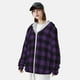 thumbnail image 3 of Fotbe Purple Black Plaid Chaqueta con Protección Solar UPF 50+ para Hombre y Mujer, Camisa con Capucha y Bolsillos-Medium, 3 of 7