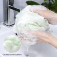 thumbnail image 4 of Esponjas de baño Esponjas de ducha 50 g Bolas de malla Esponja 4 colores sólidos para baño de baño Hombres Mujeres - Paquete de 4, 4 of 5