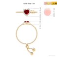thumbnail image 4 of ANGARA Natural Heart-Shaped Ruby Bolo Ring with Diamond Halo in 14K Yellow Gold for Women (Size-4mm) | July Birthstone Jewelry for Her, 4 of 9