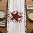 thumbnail image 5 of Table Runners 108 Inches Long Dress Scarves, Texas Star Vintage Farmhouse Coffee/Dining/Kitchen Table Runner for Living Room, Red Berry Retro Art White Wooden 13x108 Inch, 5 of 9
