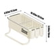 thumbnail image 3 of Estante de desagüe para el fregadero del baño de la cocina – Montado en la pared, acero inoxidable, organizador autodrenable, ganchos extraíbles, 26,5 cm, negro/gris/blanco, 3 of 6