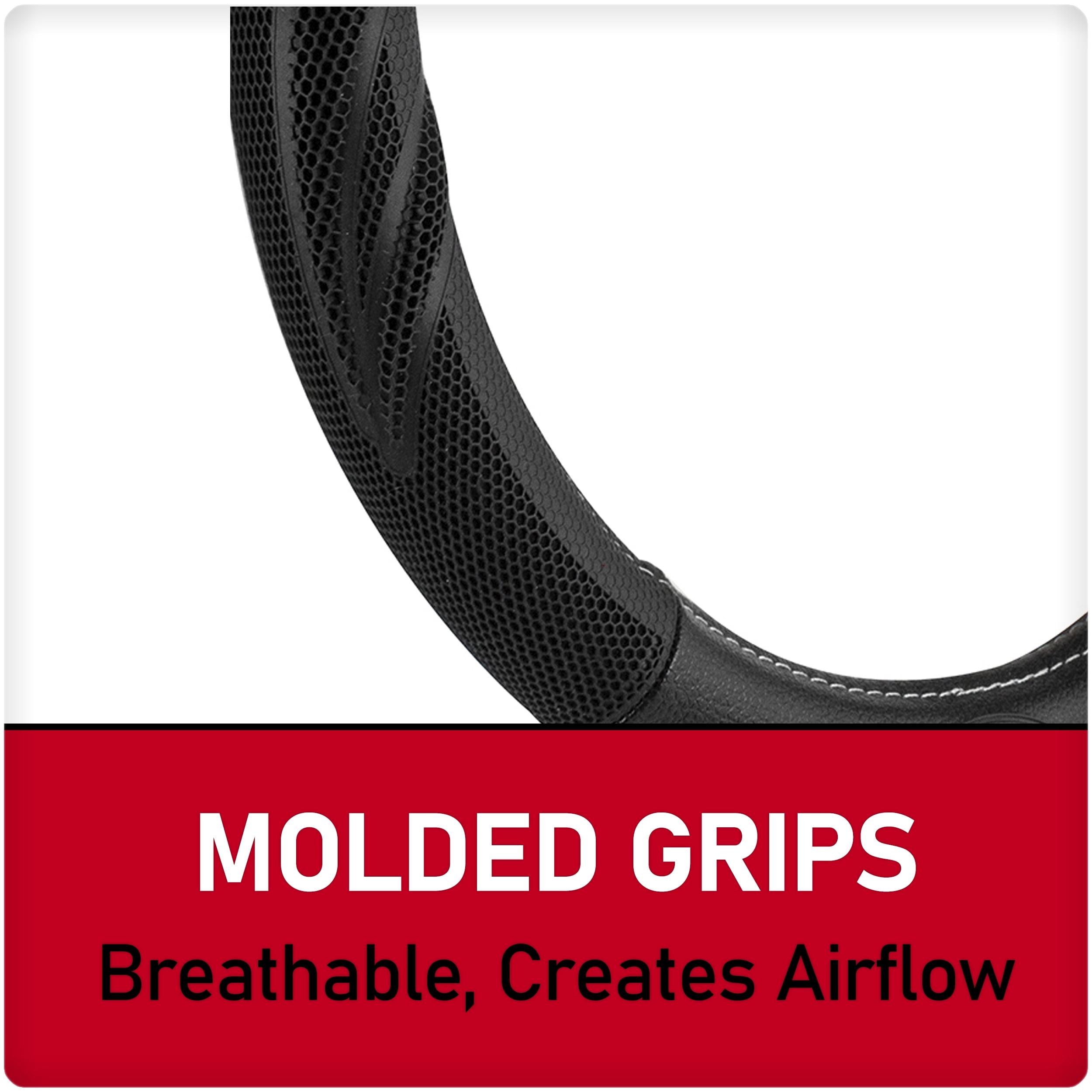Genuine Dickies Dura Grip Universal Fit Car Steering Wheel Cover, Black