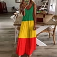 thumbnail image 4 of Ethiopian Flag Sleeveless Dress Loose Women's Dress Dresses Luxury Evening Dresses, 4 of 9