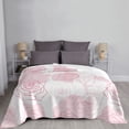thumbnail image 6 of XMXT Throw Blanket, Roses Line Drawing Illustration Machine Washable Blankets for Sofa, 60 x 50 inches, 6 of 9