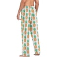thumbnail image 6 of FREEAMG Fun Pineapple Pajama Pants for Men, Men's Separate Bottoms, Pure Cotton Comfortable Lounge Pants for Men（475）, 6 of 7