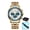 gold&white, variant on All-Match Men Quartz Analog Watch, Luminous Hands Reliable Quartz Movement Dress Watch