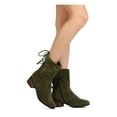 thumbnail image 6 of New Women Breckelles Houston-13 Faux Suede Round Toe Drawstring Boot, 6 of 6