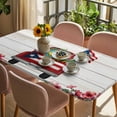 thumbnail image 3 of Puerto Rican Flag Table Cloths for 5 Foot Rectangle Tables, Vintage Country Truck Flowers Wooden Grain Patio Waterproof Elastic Fitted Tablecloths, Washable Rectangular Table Cover for Camping, 3 of 8