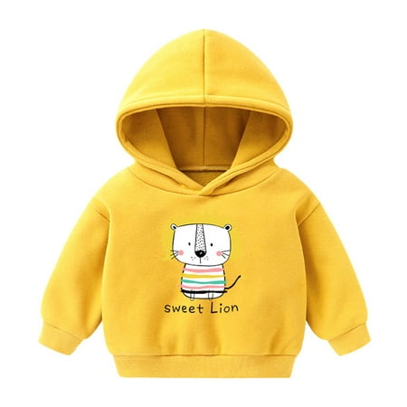 

Casual Baby Boy Clothes Suit Toddler Boys Girls Winter Long Sleeve Hoodie Sweatshirt Outwear For Kids Clothes Cartoon Sweet Lions Prints