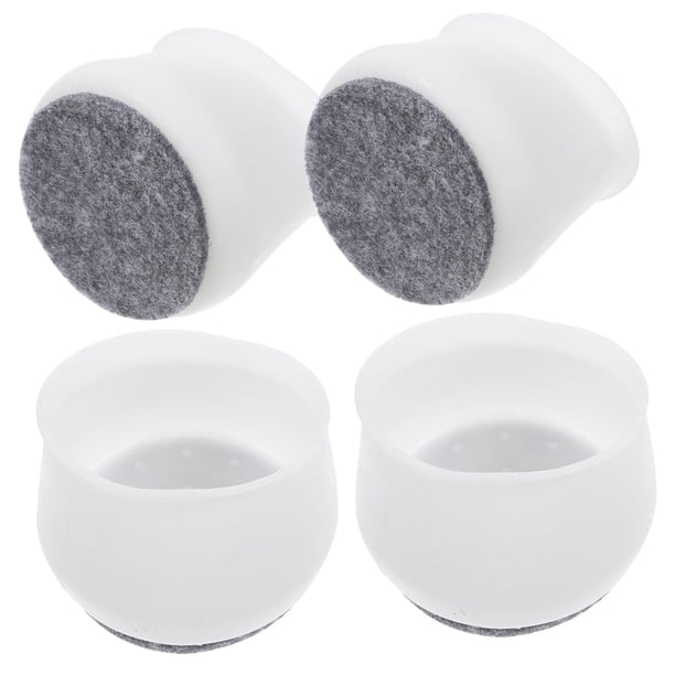 4 protectores de piso para patas de silla, almohadillas de fieltro de silicona para muebles, cubiertas antideslizantes para rayar y reducir el ruido.