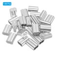 thumbnail image 3 of Unique Bargains 3/16' Aluminum Crimping Loop Sleeves, for Wire Rope Sleeves, Silver Tone 48 Pcs, 3 of 5