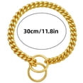 thumbnail image 2 of Gold Stainless Steel P Chain Dog Collar Training Necklace Secure Control For Small, 2 of 5