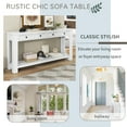 thumbnail image 6 of EUROCO Storage Solid Wood Console Table, Antique White, 6 of 8