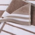 thumbnail image 6 of BNM Cotton Striped Oversized Beach Towels, 34" x 64", Set of 2, Taupe, 6 of 10
