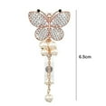 thumbnail image 6 of harmtty ID Badge Holder with Clip Heavy Duty Retractable Fancy Rhinestone Butterflies Badge Holder Reel Fashion Jewelry,B, 6 of 8