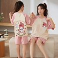 thumbnail image 3 of Pijamas Kawaii Sanrio para niños, Linda Chica de Anime Mymelody Kuromi Hellokitty, pantalones cortos de verano de manga corta, conjunto de ropa de casa de algodón, regalo, 3 of 4