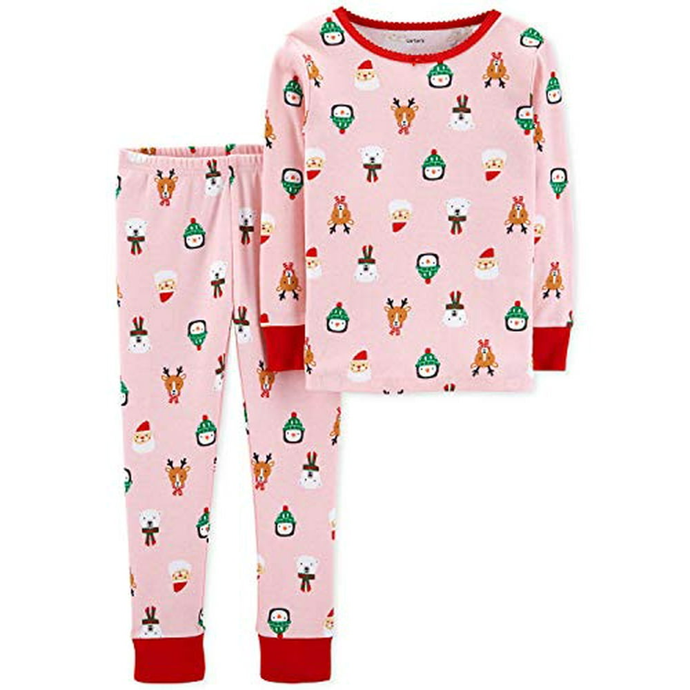 Carter's Carter's Toddler Girls Holiday Christmas Pajamas 2 pc Cotton