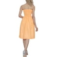 thumbnail image 3 of HAPPY BAY Women's Beach Summer Casual Backless Smocked Mini Flowy Dress Tube Top Strapless Dresses for Women One Size Apricot, Solid, 3 of 4