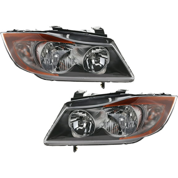 Garage-Pro Driver and Passenger Side Headlight for BMW 328i Base 2007-2008 Also Fits 328xi Halogen With bulb(s) Sedan (E90) & Wagon (E91) Replaces# 63116942725-PFM 63116942726-PFM