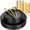 Black/Gold, variant on 150PCS Ivory Plastic Plates with Gold Trim - Heavy Duty Cream Disposable Tableware for Party & Wedding - Includes 25 Dinner Plates, 25 Dessert Plates, 25 Knives, 25 Forks, 25 Spoons & 25 Cups
