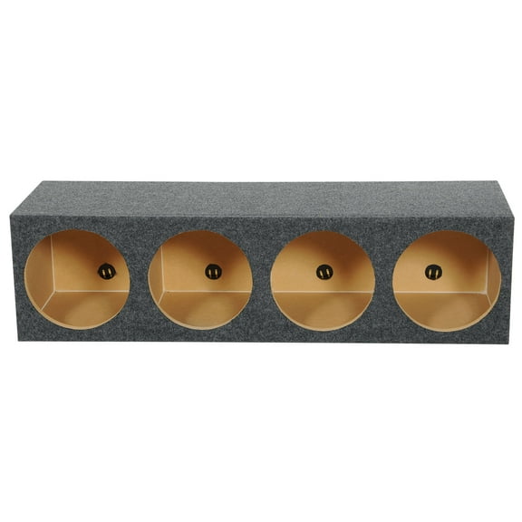 Rockville RQS12-4 4-Hole 12" Sealed Subwoofer Enclosure Sub Box, 1" MDF