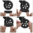 thumbnail image 3 of Unique Bargains 4 Pcs Durable Luggage Wheel Covers Black Silicone, 3 of 5