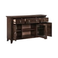 thumbnail image 3 of Rinie Sideboard Buffet Console- 3 Drawer 3 Cabinet- Cherry Brown Wood, 3 of 6