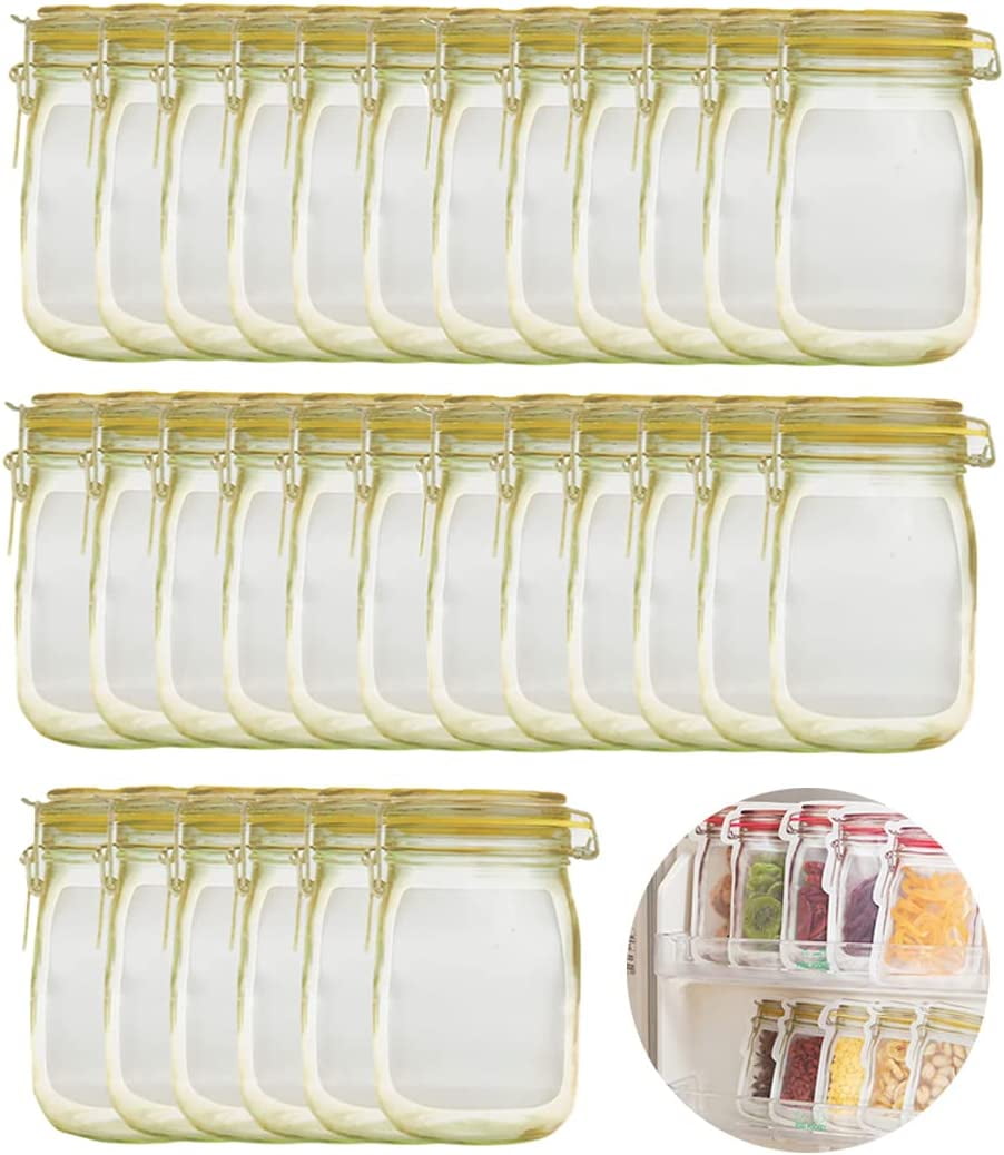 Spice Storage Bags-30 PCS Small Mason jar Spice Jars Bags