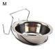 thumbnail image 2 of Besufy - Cuenco para mascotas de acero inoxidable para perros, jaula colgante, plato de comida, comedero de agua con gancho, 2 of 7