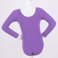 thumbnail image 6 of LiiYii Little Girls Long Sleeve Ballet Dance Leotard Gymnastics Active Bodysuit Dancewear Lavender 10, 6 of 9