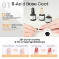 thumbnail image 3 of modelones Gel Top Coat and Base Coat With Nail Primer, 3 Pcs 10 ml No Wipe Base and top coat Gel Nail Polish Nail Bonder Primer Gel Nail kit, 3 of 8