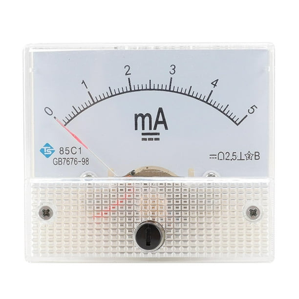 Probador de Amperímetro de Medidor de Corriente Rectangur Montado en Panel Cse 2, para Reempzar Un Medidor , Monitorear Un Circuito - 0-5MA Macarena medidor de amperímetro