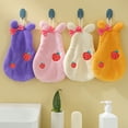 thumbnail image 4 of CSChome Hand Towel Super Absorbent Hand Towel Cartoon Shape Quick Dry Soft Coral Fleece with Lanyard, 4 of 7