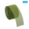 thumbnail image 3 of Uxcell 2" Wide 11 Yards Burlap Fabric Ribbon Wrapping Wire Jute Crafts Roll for Wedding Decoration Olive Green 2 Pack, 3 of 6