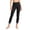 Black, variant on Women's High Waisted Tummy Control Capri Leggings, Solid Color Stretch Base Layer Pants, Plus Size Soft Modal Lounge Bottoms for Summer Inner Wear and Yoga