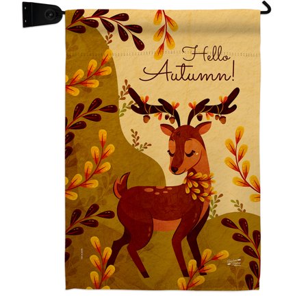 Autumn Deer Garden Flag Set Harvest 13 X18.5 Double-Sided Yard Banner