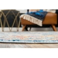 thumbnail image 5 of Unique Loom Basilica Collection Area Rug - Las Ventas (5' Round Blue/Beige), 5 of 6