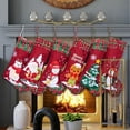 thumbnail image 6 of Christmas Stockings GEX 21" 2025 Embroidered Linen Applique Burlap Fireplace Hanging Christmas Ornament for Family Decorations Holiday Xmas Gift New 6 Pack, 6 of 6
