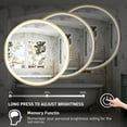 thumbnail image 3 of FTOTI 36" Round Gold LED Bathroom Mirror - 6000K Light, Anti-Fog, Dimmable Touch Switch, IP54 Waterproof, Wall Mounted, 3 of 8