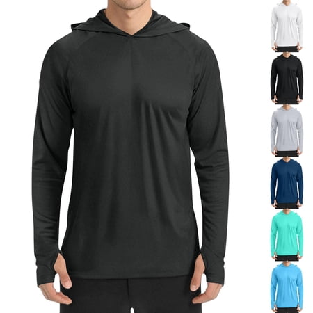 Hearthz Ice Silk Sun Shirt UPF 50+ Men s Fishing Shirt Outdoor Hiking Swimming Rash Guard Long Sleeve Shirt Fishing Hiking Shirt White M